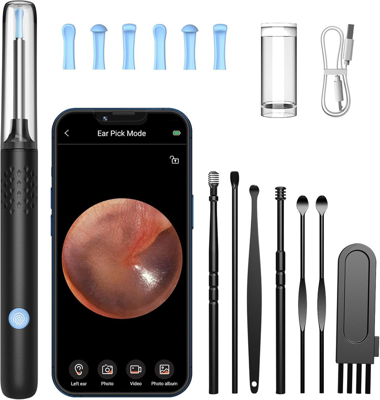 گوش پاک کن برند LMECHN مدل N30 PRO با دوربین 1080p (HD)، پاک کننده موم گوش
