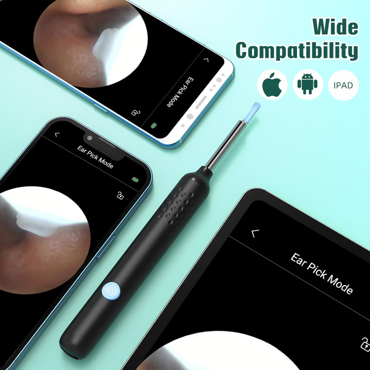 گوش پاک کن برند LMECHN مدل N30 PRO با دوربین 1080p (HD)، پاک کننده موم گوش