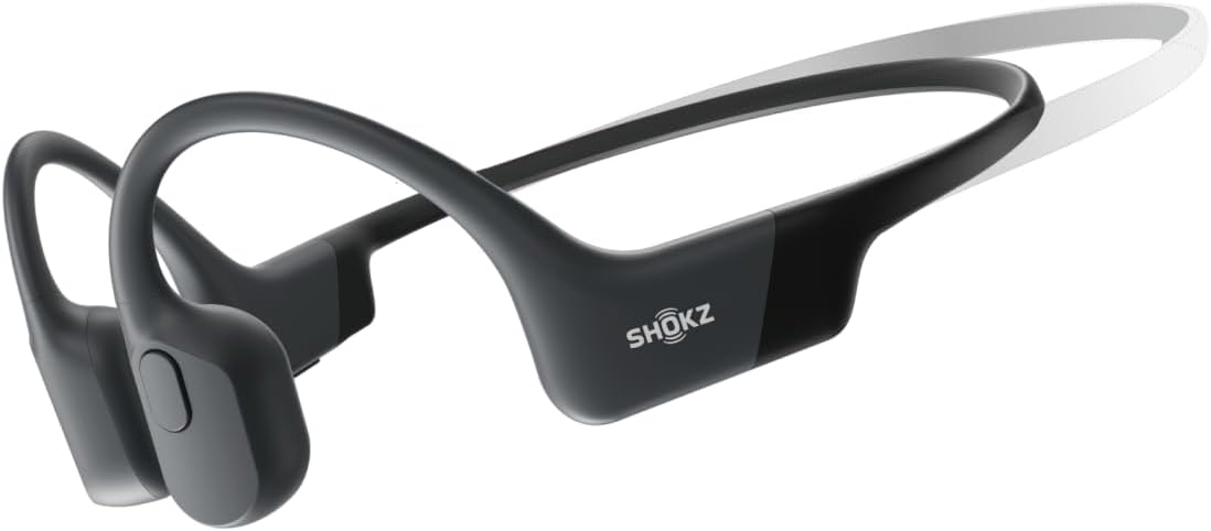 هدفون استخوانی بلوتوثی ورزشی SHOKZ OpenRun، بدون پوشش گوش، ضد تعرق، ۸ ساعت پخش، با میکروفون – مشکی
